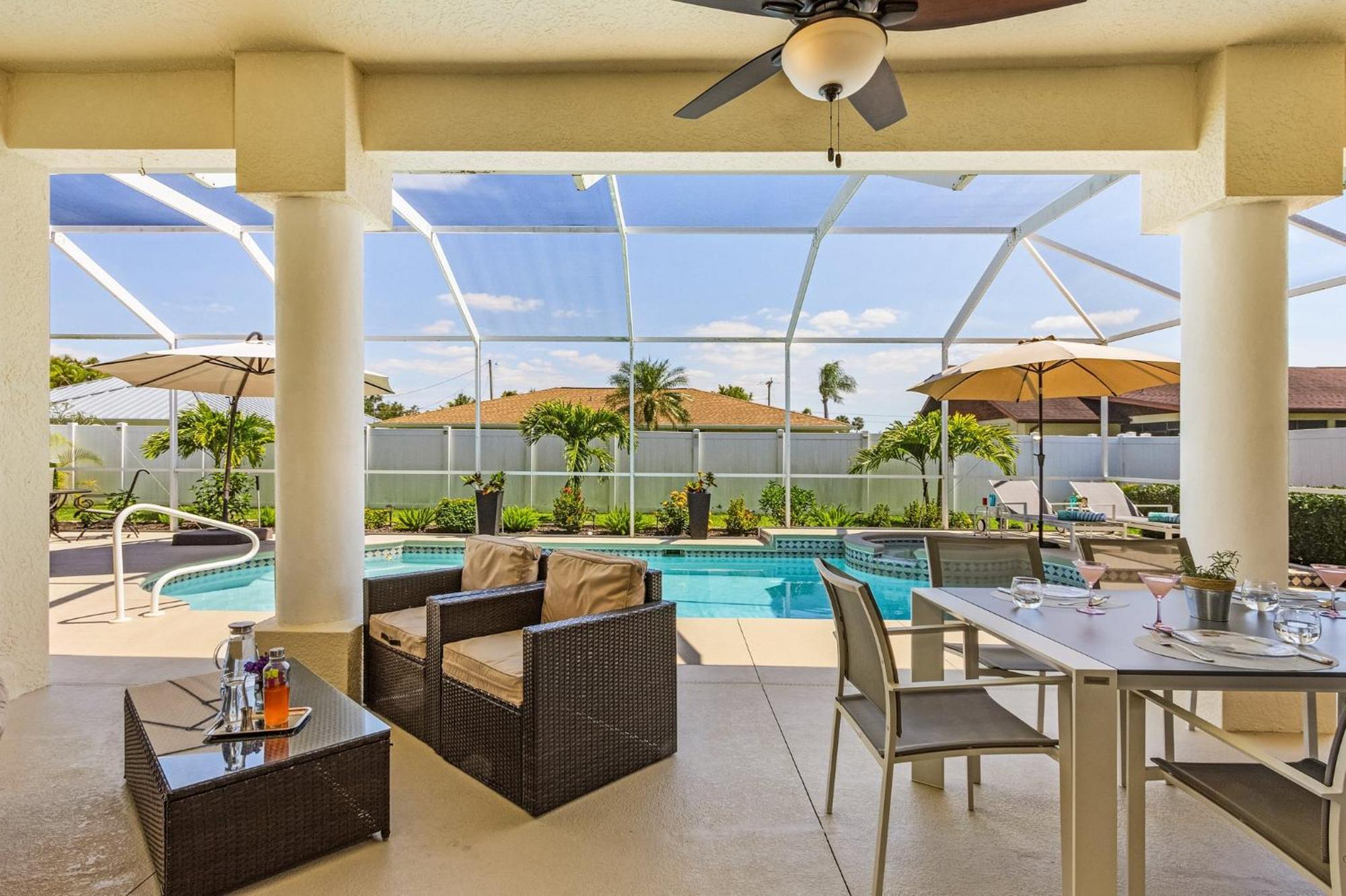 Villa-Haze, Lots Of Privacy, Solar & Electric Heated Pool And Spa Cape Coral Exterior foto