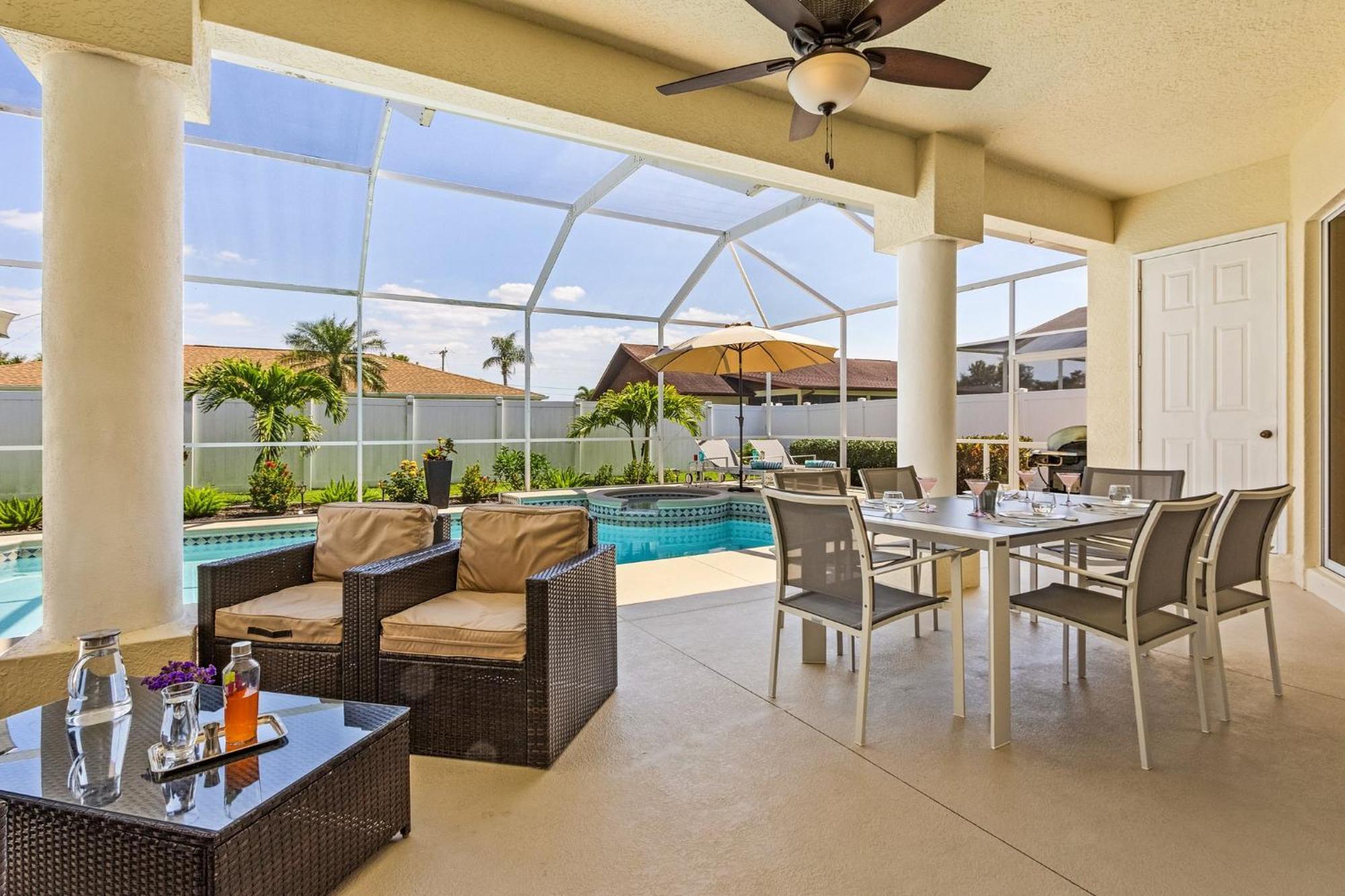 Villa-Haze, Lots Of Privacy, Solar & Electric Heated Pool And Spa Cape Coral Exterior foto